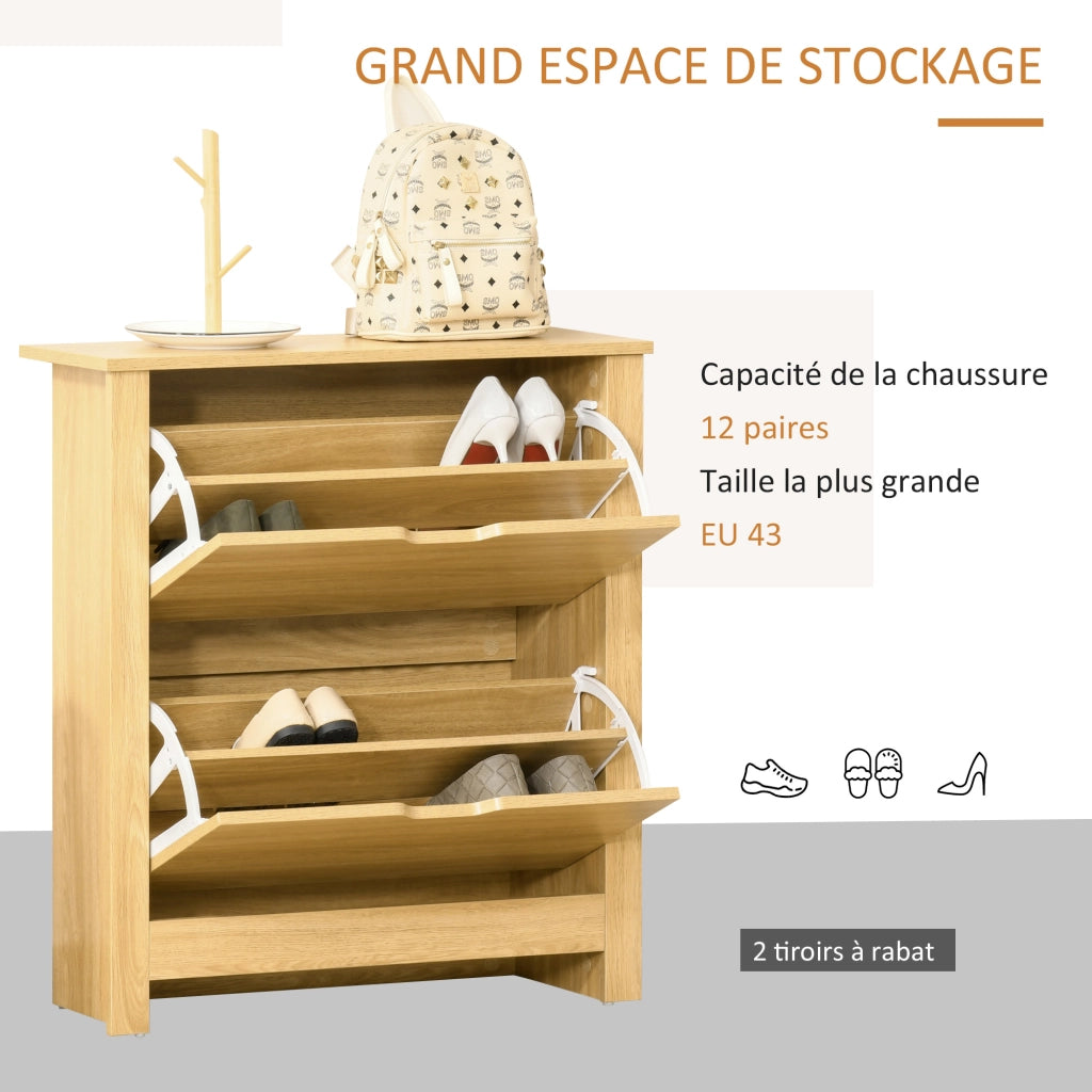 Scarpiera 2 Ante ¨C Xylo ¨C Legno Bianco Salvaspazio Ingresso