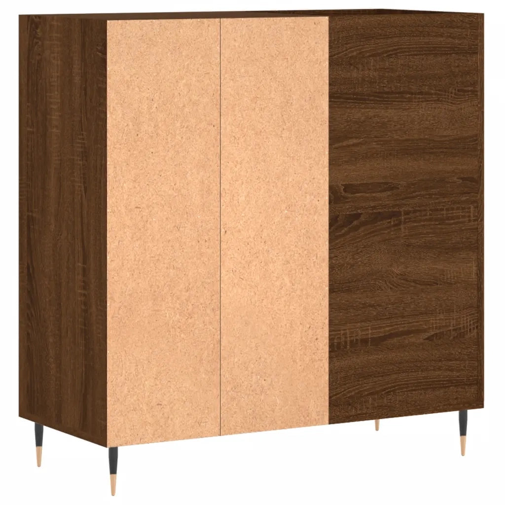 Mobile Porta Dischi Rovere Marrone 84,5x38x89 Legno Multistrato 831771