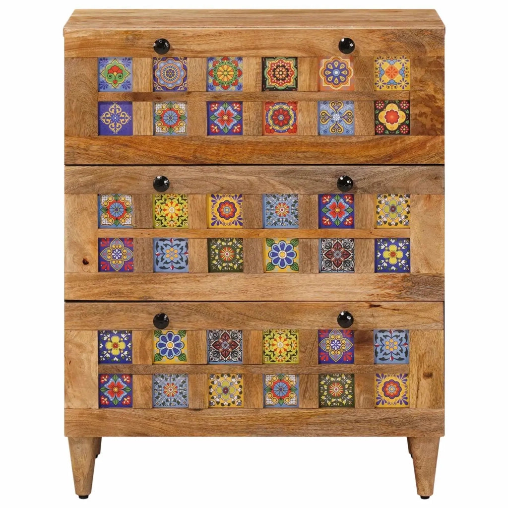 Credenza Naturale 60 x 33 x 75 cm Legno di mango massello 4018263