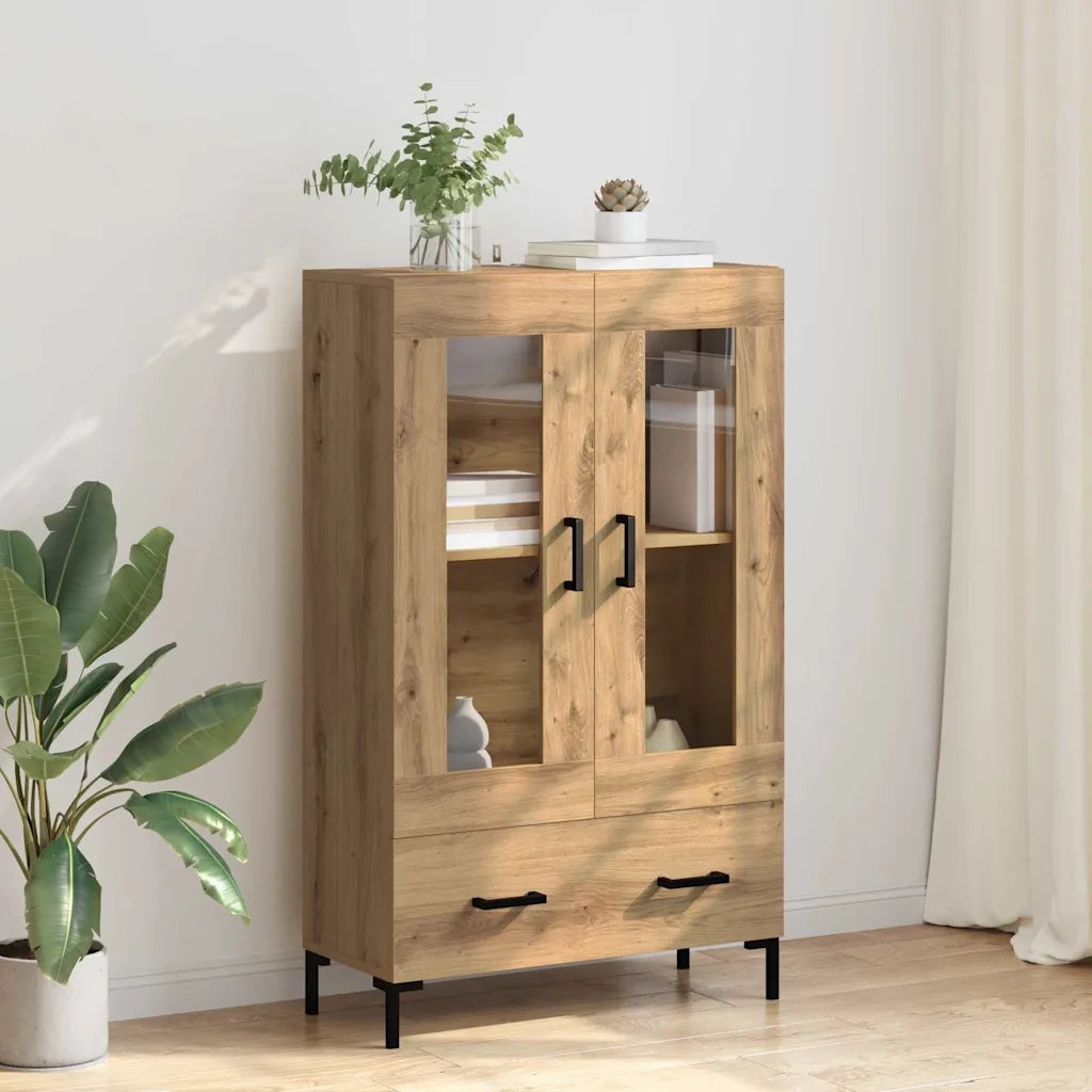Credenza con Cassetto-Buffet-Armadio da cucina Rovere artigianale 69,5 x 31 x 115 cm 476925