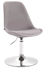 Sedia da pranzo Maverick in velluto grigio,cromo