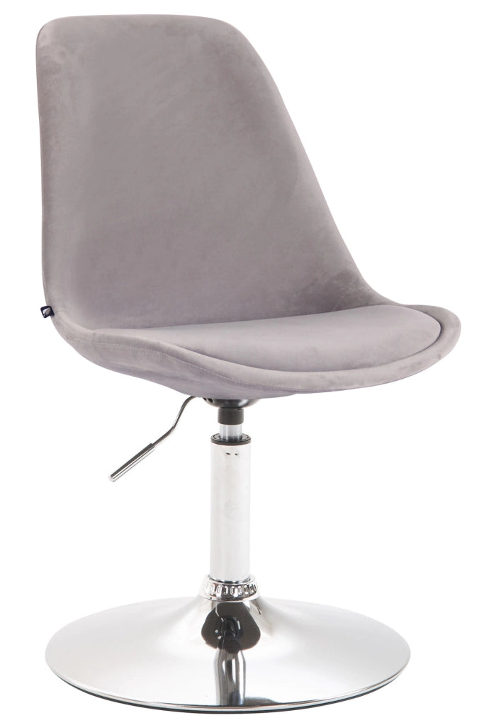 Sedia da pranzo Maverick in velluto grigio,cromo