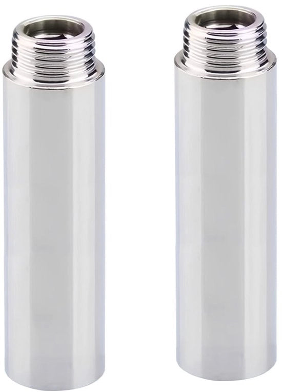 Set di allungamento per rubinetto 1/2 pollici x 200 mm - Allungamento per connessione idraulica - Allungamento per tubo - Allungamento per douché - Set di 2 pezzi - Allungamento idraulico
