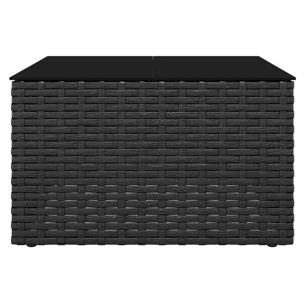 Set da Giardino 2 pz | Set Salotto da Giardino con Cuscini Nero in Polyrattan