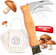 Champignonmes con setaccio e sacchetto di cotone - mescola champignon - mescola per orto con chiusura - setaccio per champignon - sacchetto per raccolta - mescola carne - attrezzi per orto
