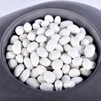 Set Ghiaia Bianca 24 Sassi Decorativi per Stufe e Camini a Bioetanolo