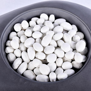 Set Ghiaia Bianca 24 Sassi Decorativi per Stufe e Camini a Bioetanolo