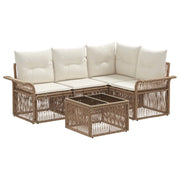 Set Divano da Giardino 5 pcs Beige polyrattan 3434826