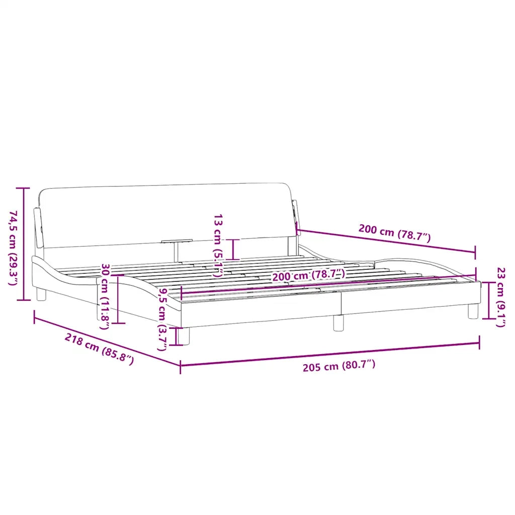 Giroletto-Struttura Letto Dover Tortora 200x200 cm in Tessuto