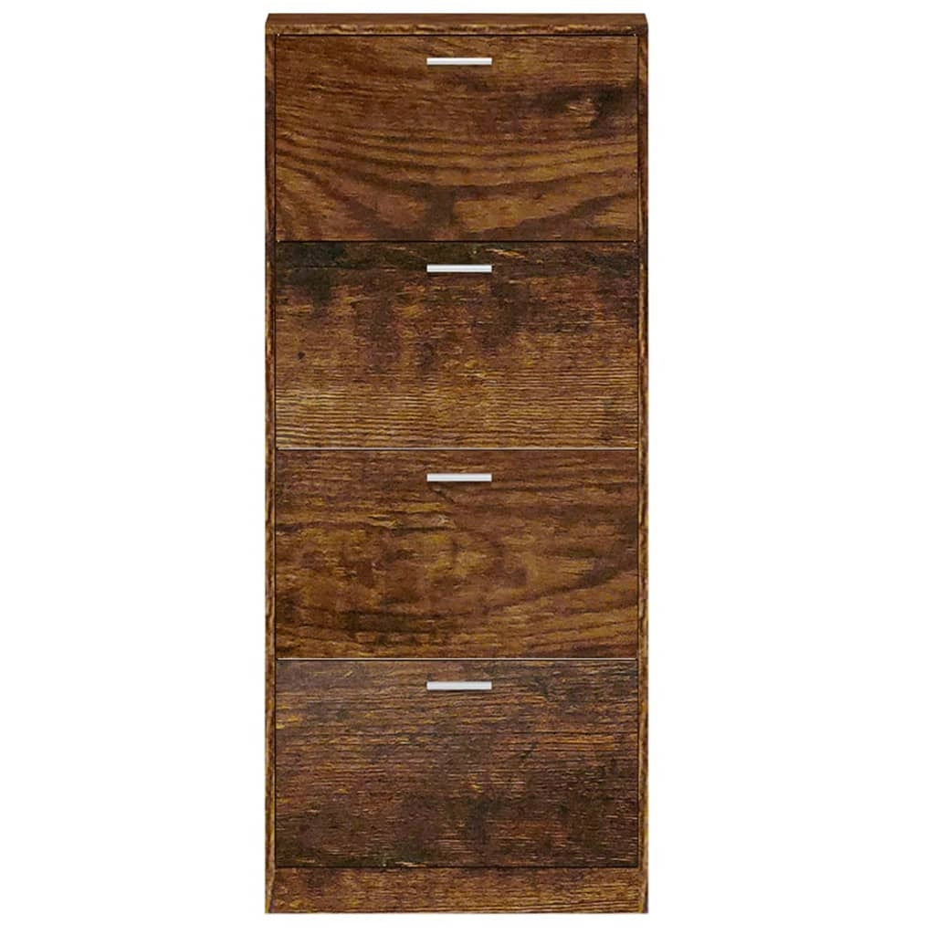 Scarpiera mobile contenitore per scarpe mobile per ingresso/corridoio/soggiorno 59 x 17 x 150 cm legno ingegnerizzato marrone 02_0021564