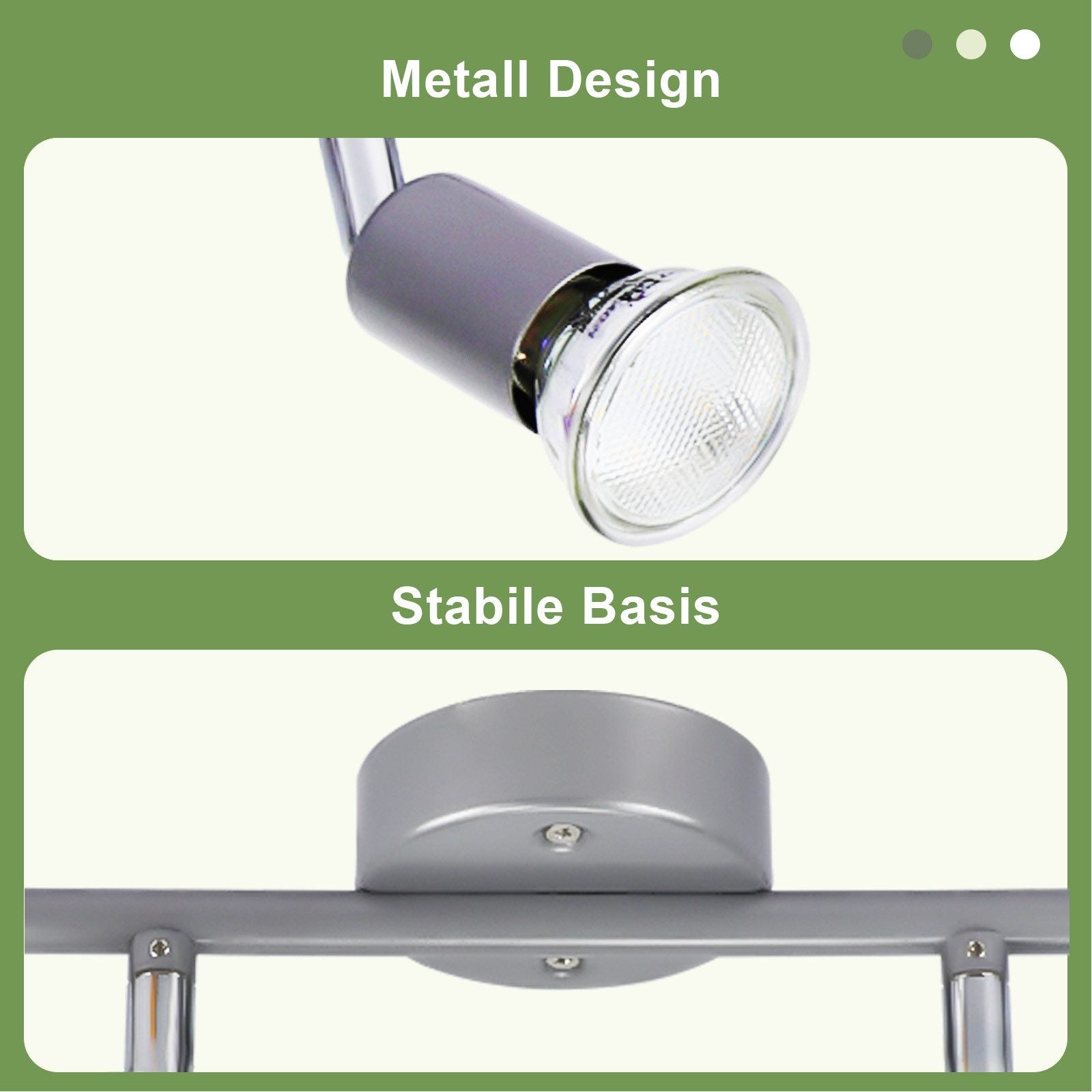 ZMH Faretto da soffitto 4 fiamme GU10 moderni per corridoio con lampadine incluse
