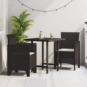 Sedie da Giardino con Cuscini 2 pz Marrone Rattan Sintetico