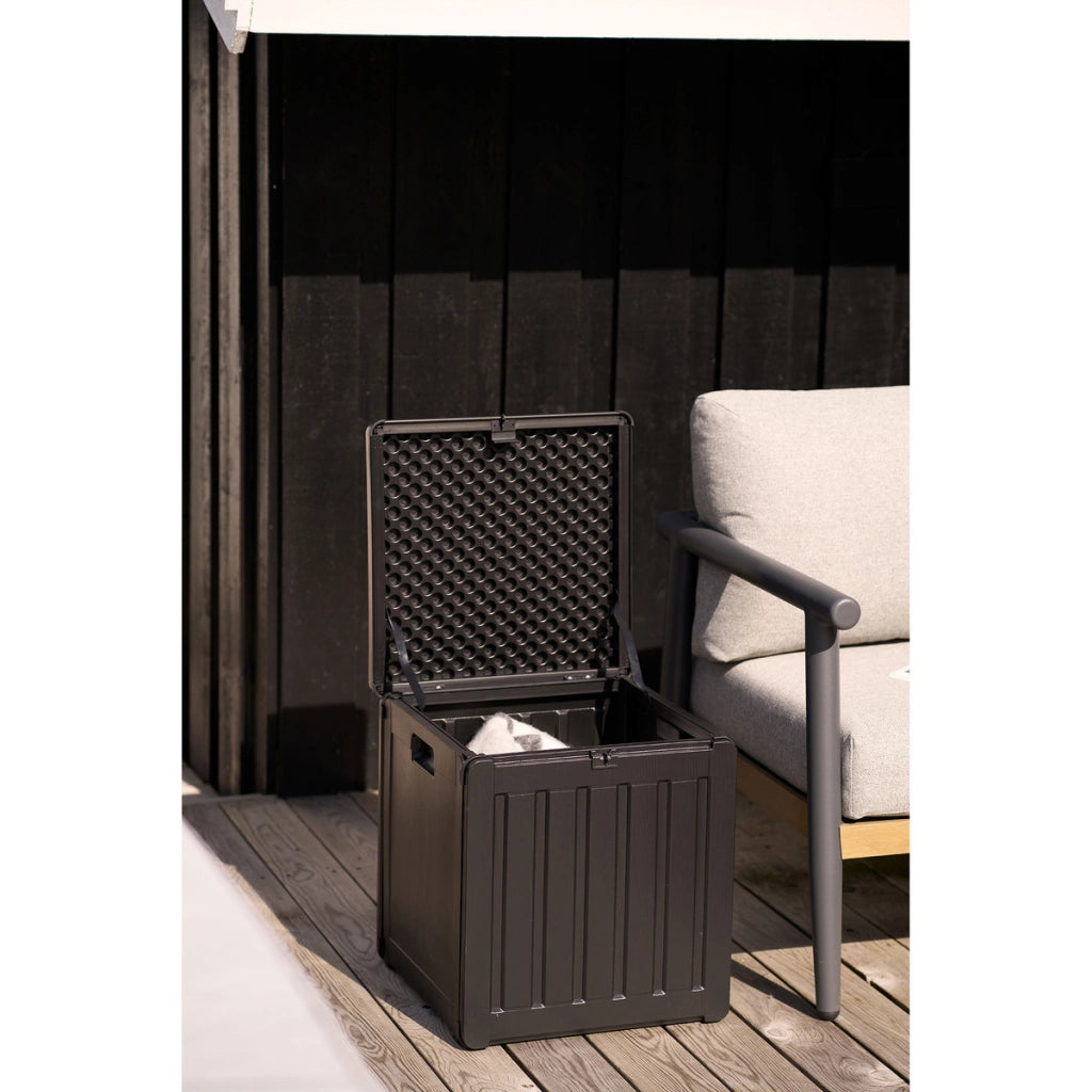 Panca Contenitore Sobra, Nero, Plastica, 42,8x42,8x46,4 cm