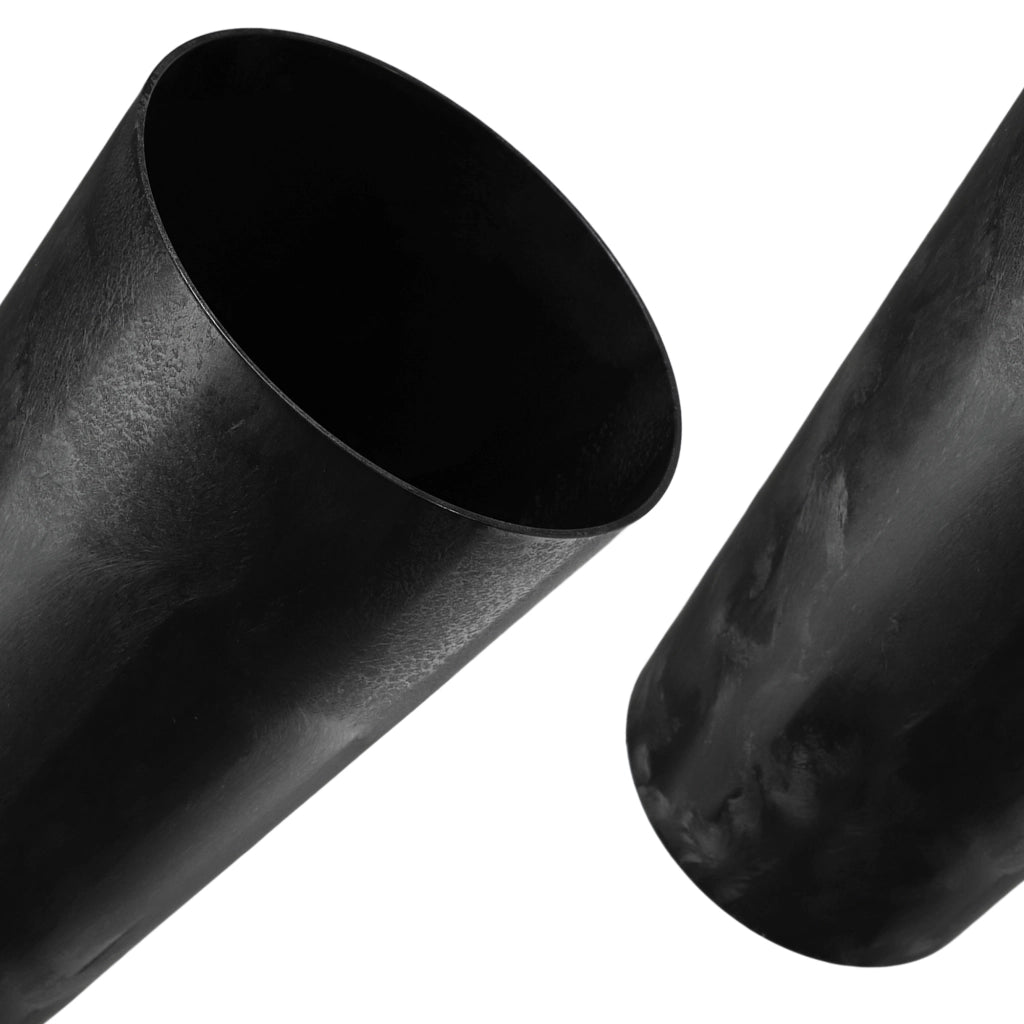 Vaso da fiori KADAX 47 cm con coperchio e inserto, vaso da fiori in plastica nero
