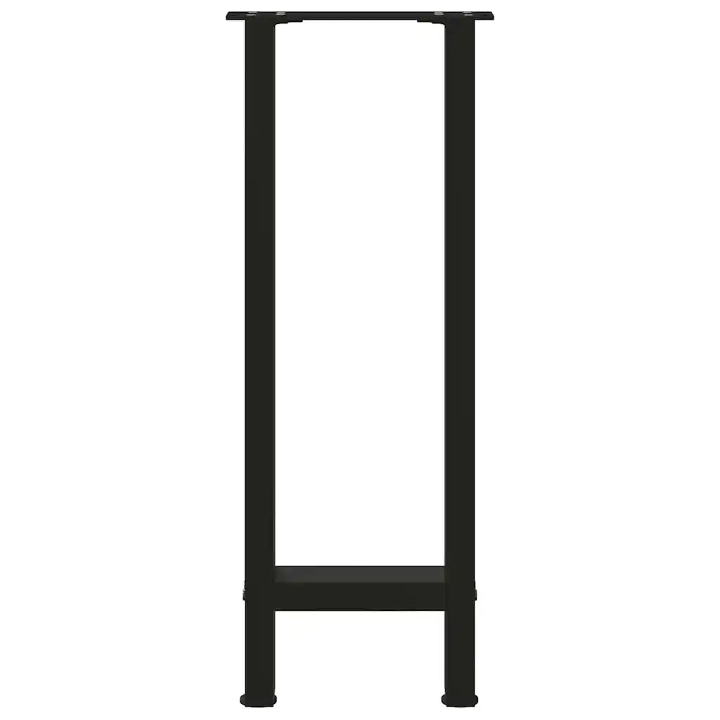 Gambe per Tavolo Consolle Nere 2 pz 28x(72-73) cm Acciaio 4013292