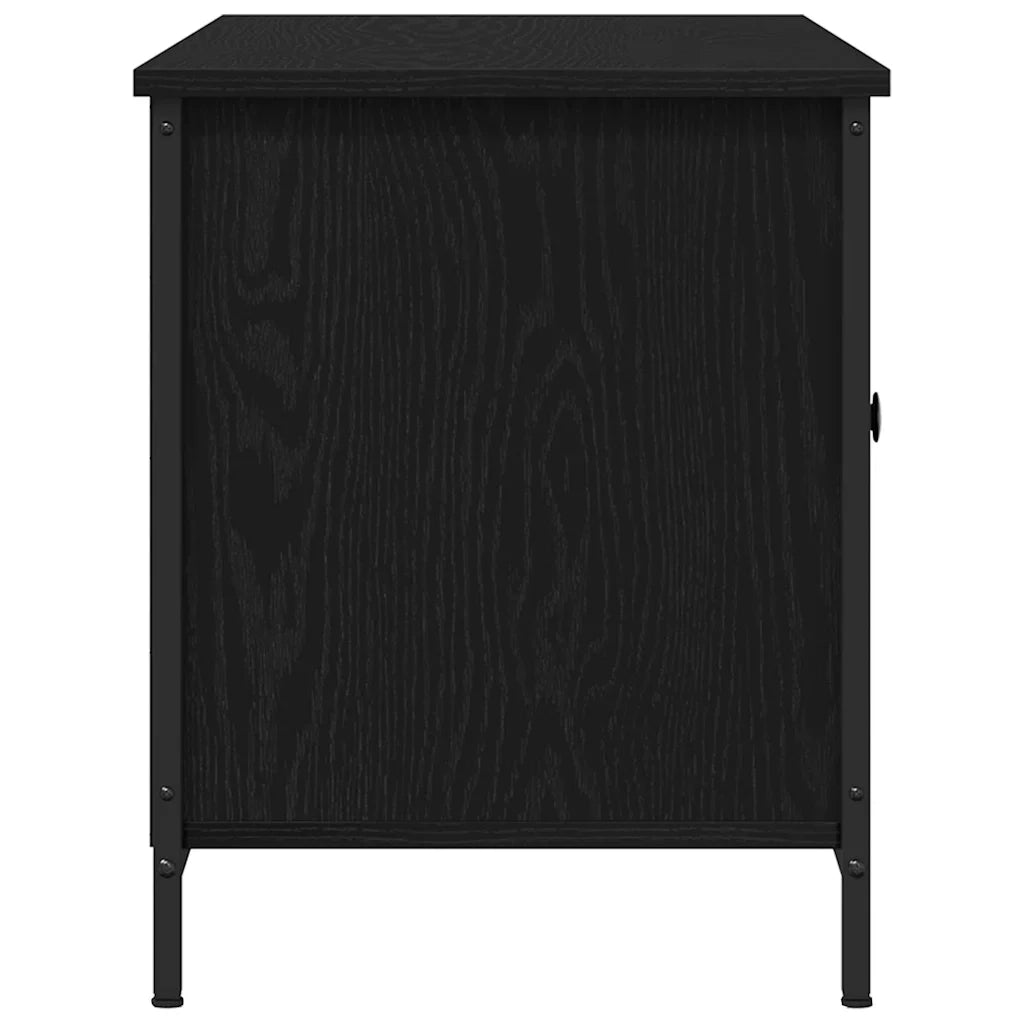 Mobile porta TV rettangolare moderno con ripiani 100 x 40 x 50 cm in legno composito nero 02_0051822