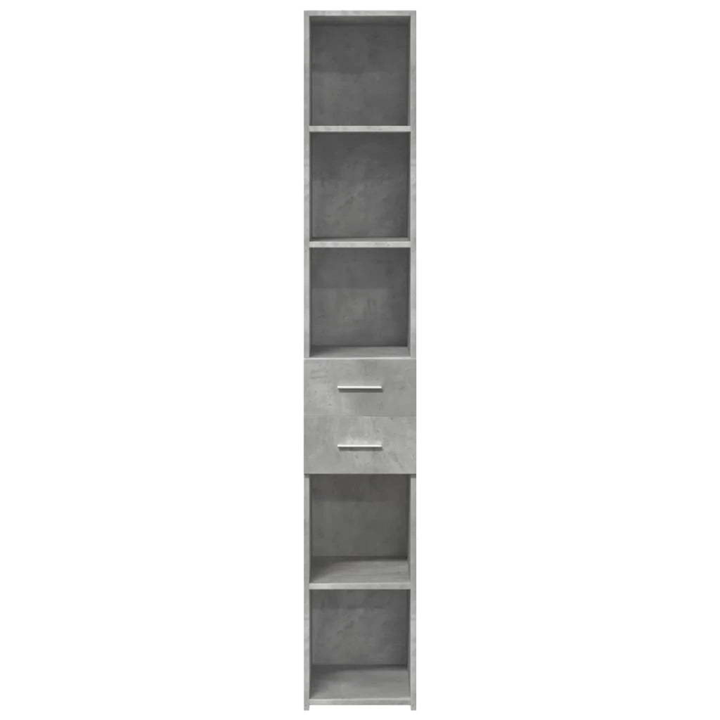Buffet credenza cassettiera mobiletto mobile contenitore organizer cucina soggiorno salotto alto 30 x 42,5 x 185 cm legno ingegnerizzato grigio 02_0034237