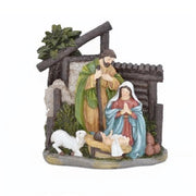 Trade Shop - Presepe Natività In Resina Scenario Sacra Famiglia Decorazioni Natalizie -