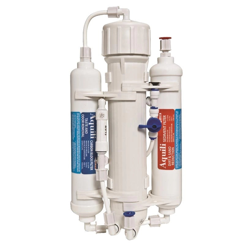 Aquili impianto ad osmosi in-line a 3 stadi 50GPD con Flush Valve