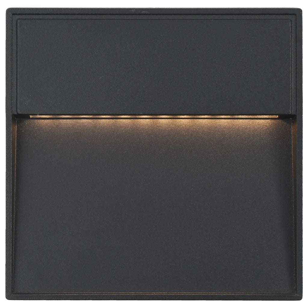 Lampade da Parete da Esterno a LED 2 pz 3 W Nere Quadrate 45659
