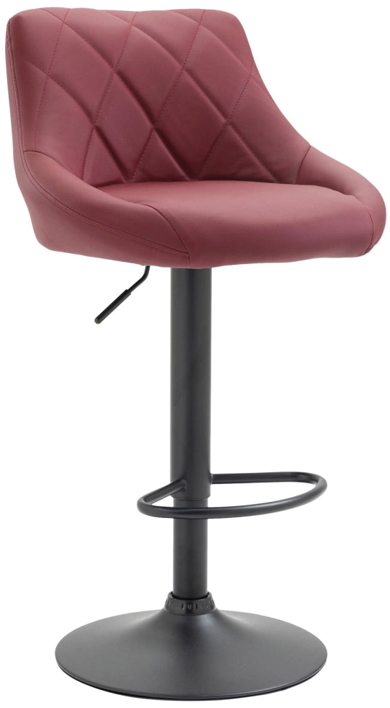 Sgabello Lazio in similpelle bordeauxrot,nero