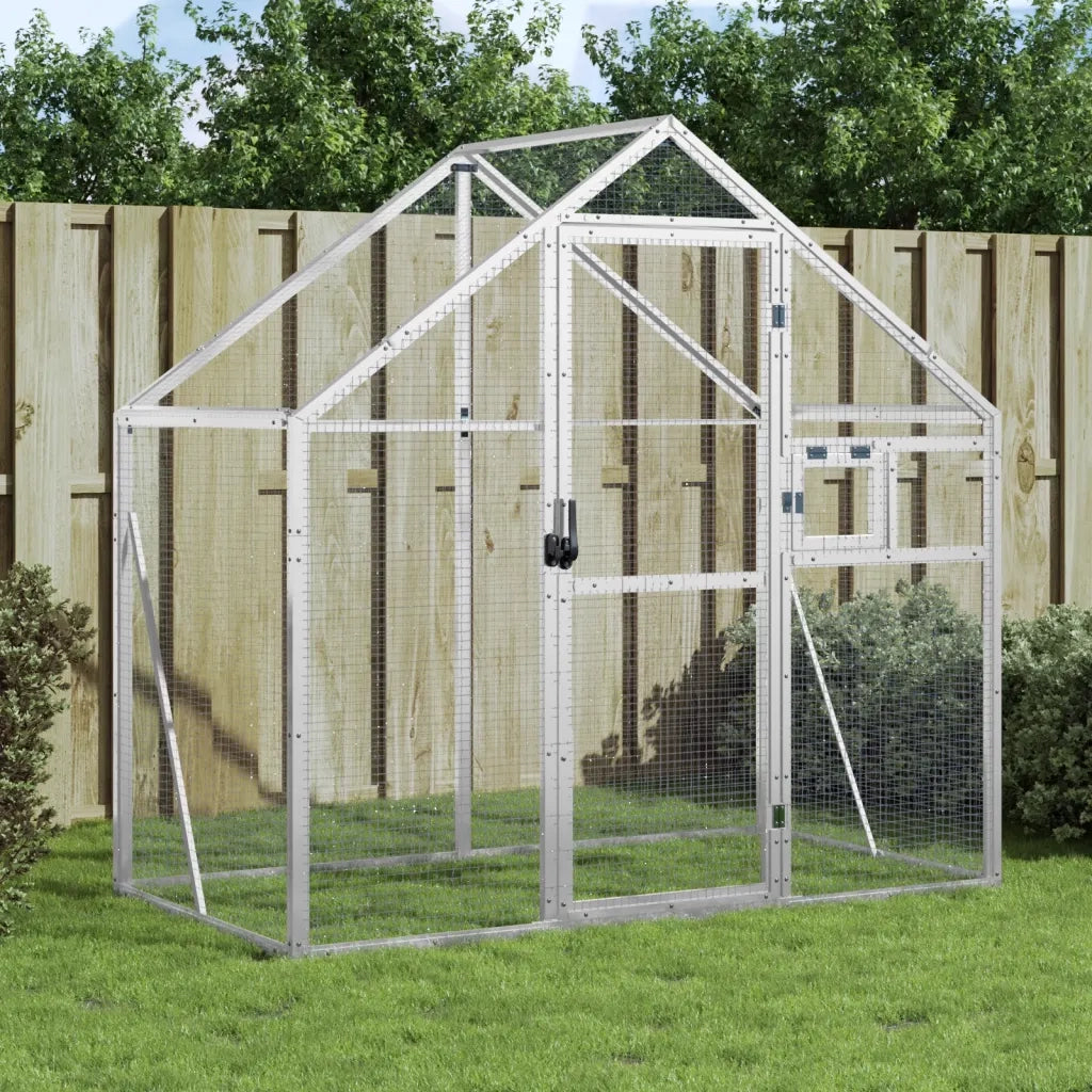 Voliera Argento 179x100x185 cm in Alluminio CFW9130400