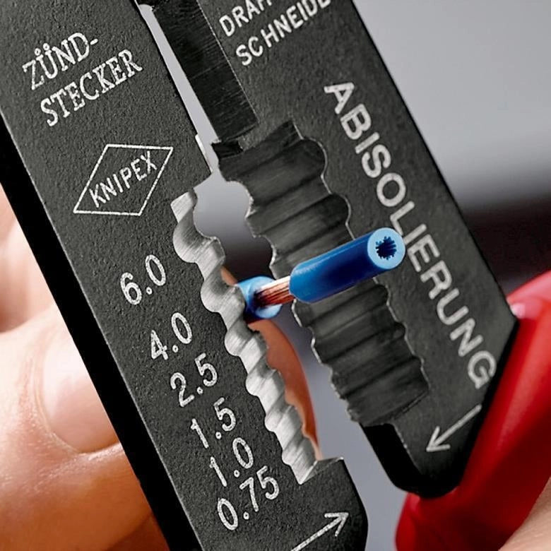 Knipex 97 32 240 pinza crimpatrice Nero, Blu, Rosso
