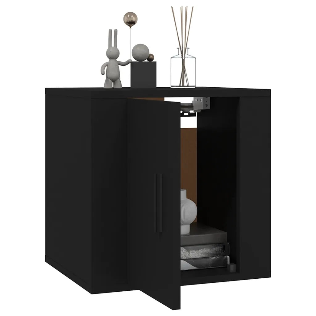 Mobile Porta TV a Parete Nero 40x34,5x40 cm 816642