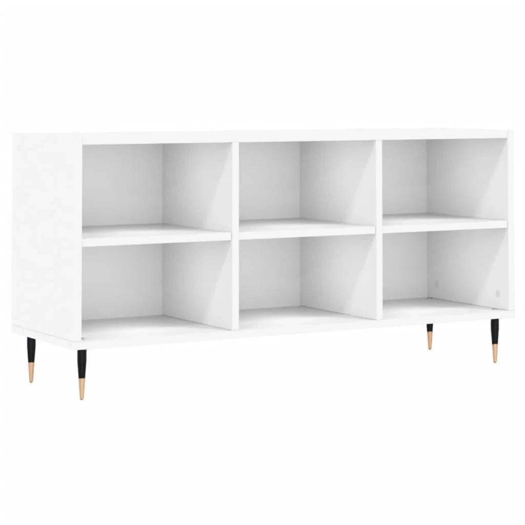 Mobile TV multimediale mensola TV credenza mobile TV sala da pranzo soggiorno camera da letto 103,5 x 30 x 50 cm legno ingegnerizzato bianco 02_0025641