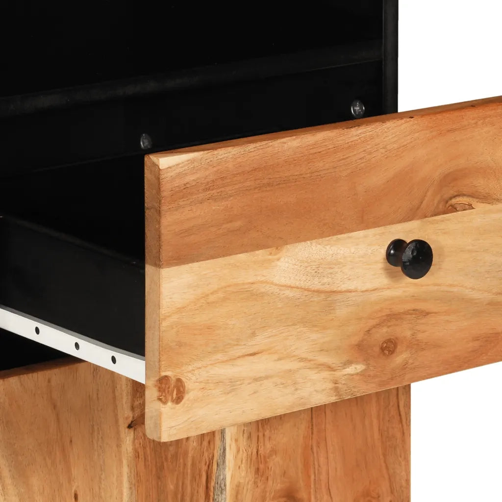 vidaXL Mobile da Bagno 38x33x160 cm in Legno Massello di Acacia