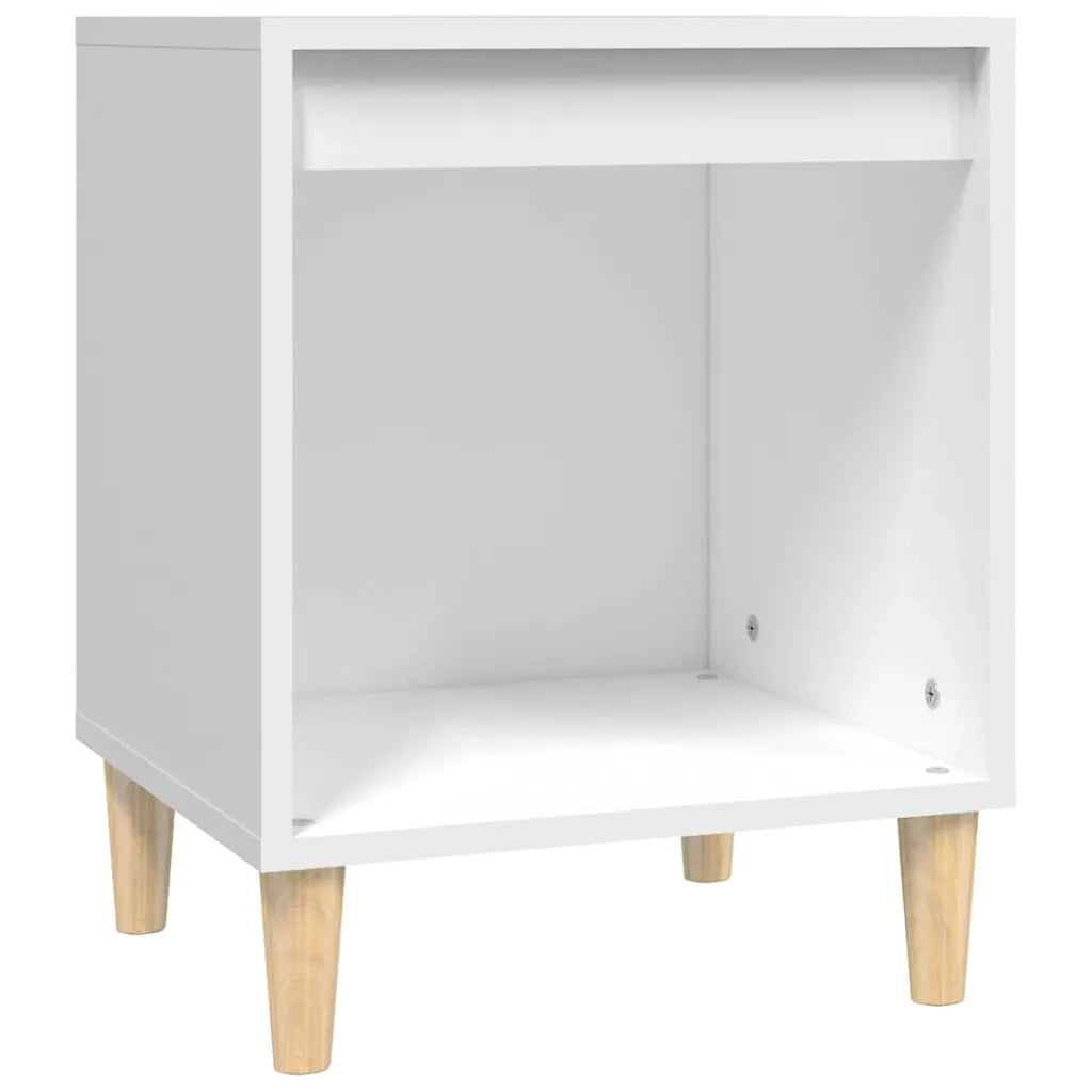 Comodino Bianco 40x35x50 cm in Legno Multistrato 821858