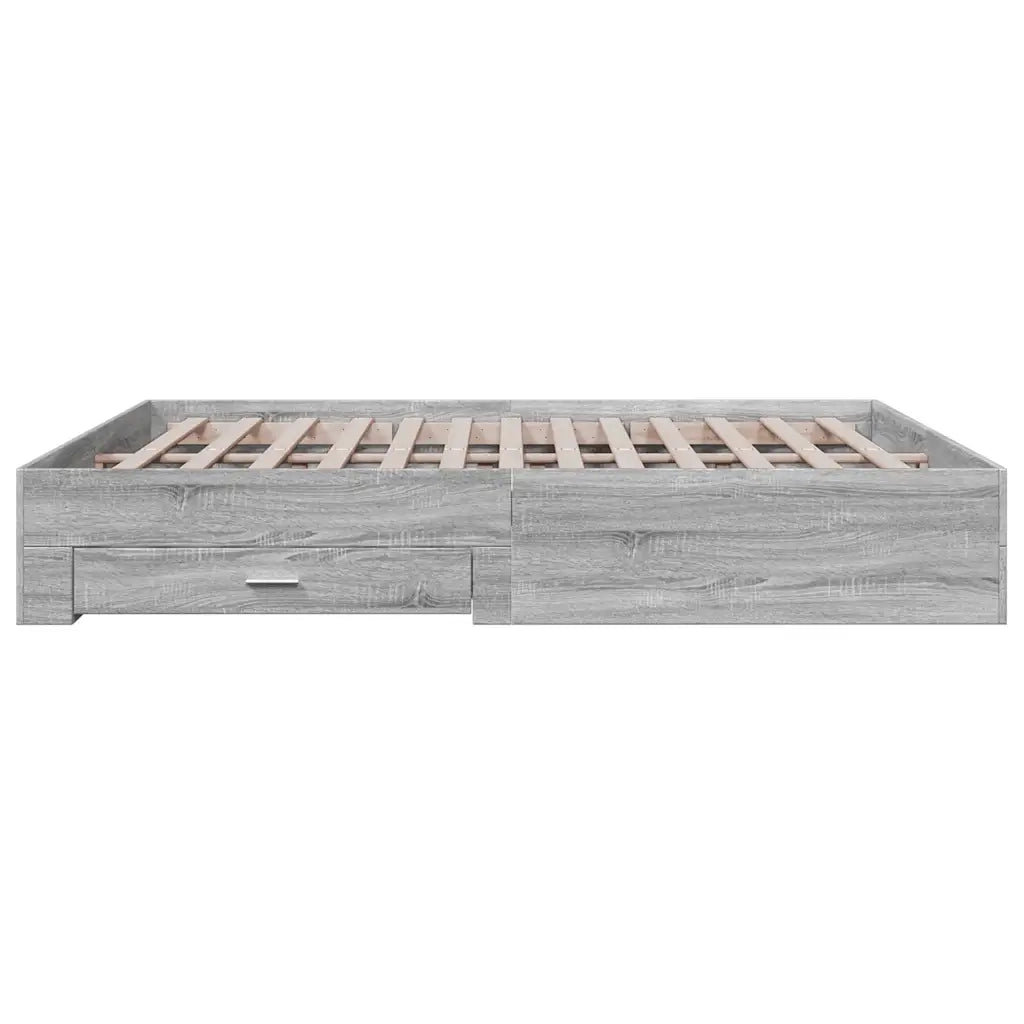 Giroletto Cassetti Grigio Sonoma 180x200 cm Legno Multistrato 3280368