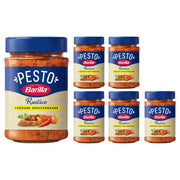 Barilla pesto rustico verdure mediterranee 6 vasetti di vetro da 200 grammi