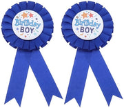 Decorazione di Compleanno con Badge in Lint Blu - Sicuro e Rinnovabile - Dimensioni 160x75mm