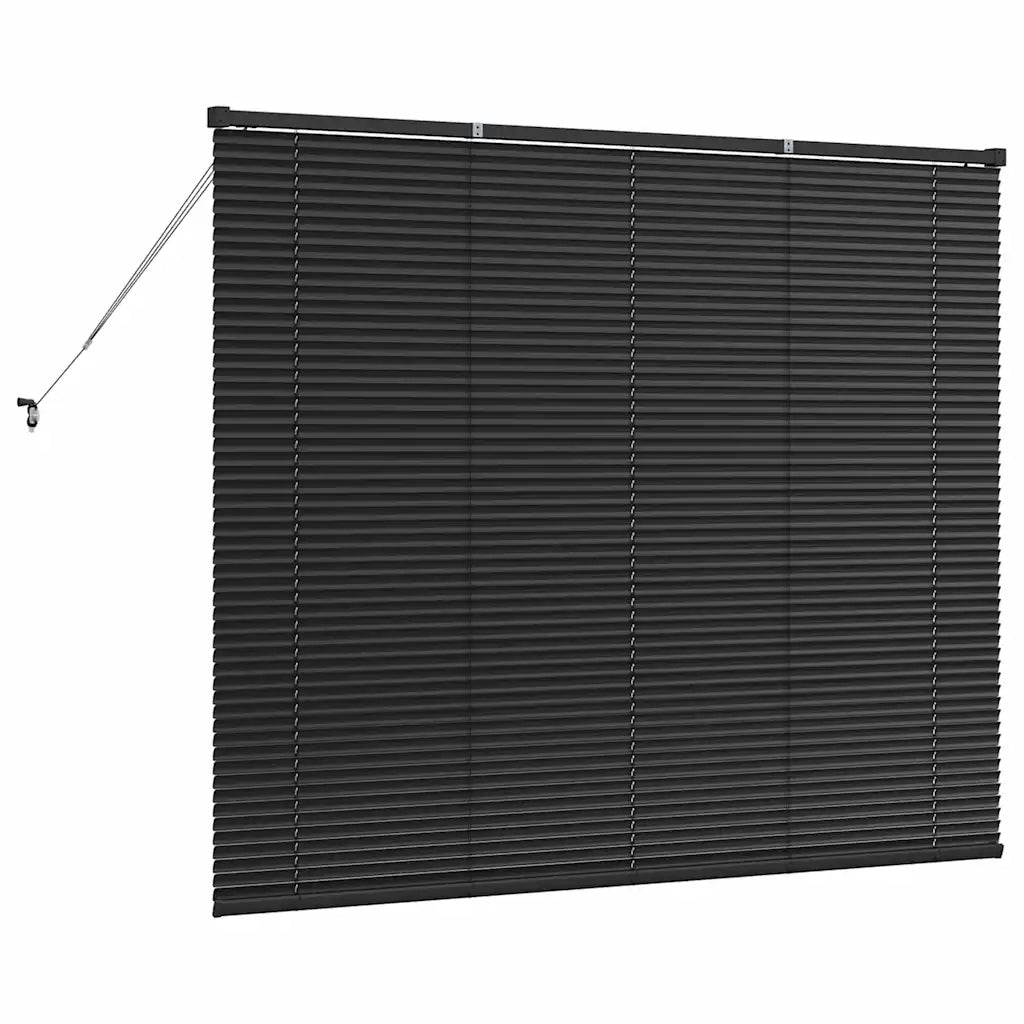 Tendaggi a Veneziana | Tenda a lamelle Nero 130 x 160 cm Alluminio