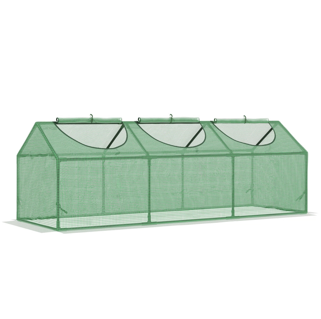 Mini serra da giardino in acciaio 180 x 60 x 60 cm