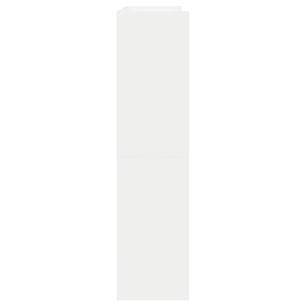 Scarpiera Bianca 80x25x100 cm in Legno Multistrato 859896