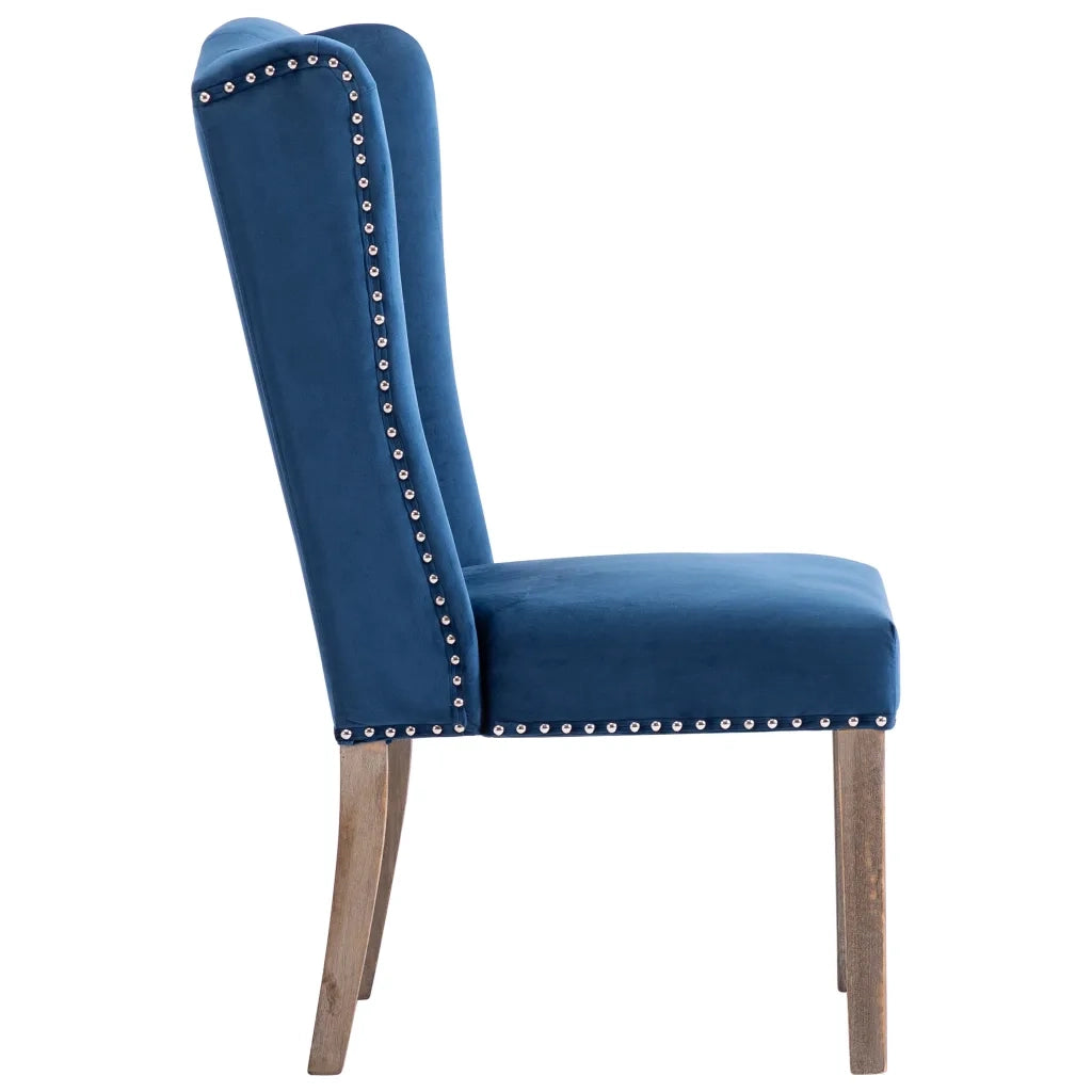 Sedie da Pranzo 2 pz Blu in Velluto cod mxl 29103
