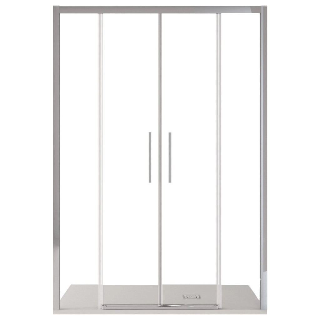 Porta doccia scorrevole ingresso centrale 6mm h195 anticalcare lagoa, misura 140