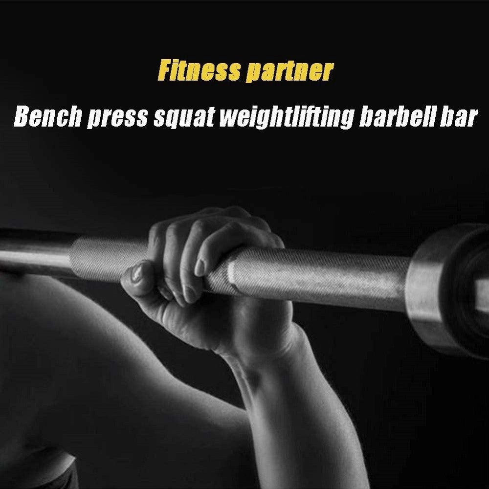 Trade Shop - Bilanciere Barra Asta Da 1,8 Mt Palestra Con Anelli Bloccaggio Sollevamento Pesi -