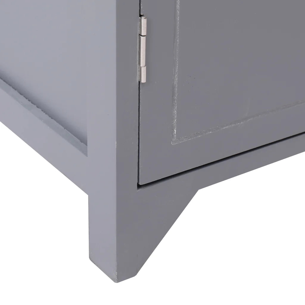 Mobiletto da Bagno | Armadio da bagno Grigio 46x24x116 cm in Legno di Paulownia
