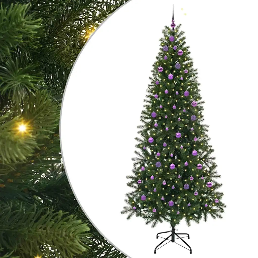 Albero di Natale | Decorazioni natalizie artificiale con 300 LED Verde 240 cm PE e PVC