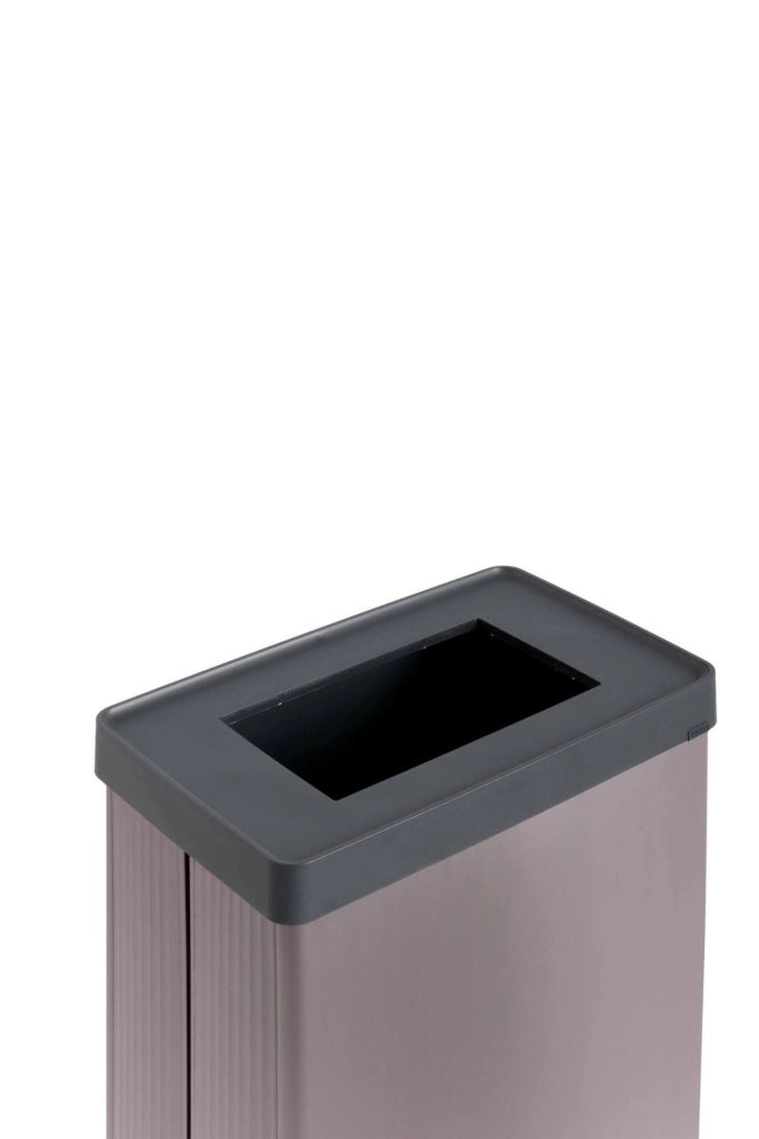 Pattumiera Longueuil, Cestino portarifiuti, Bidone per raccolta differenziata, Mobile per spazzatura, 44x27 h69 cm, Marrone