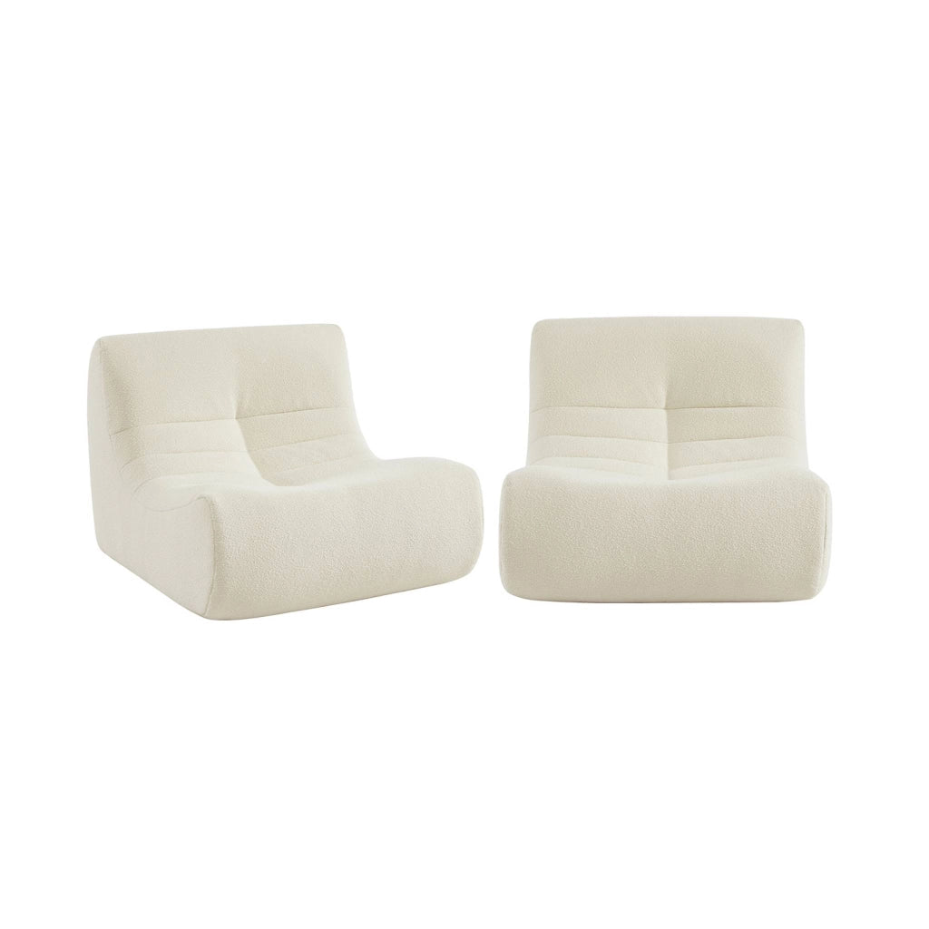 Divano modulare boucle, 2 posti, bianco