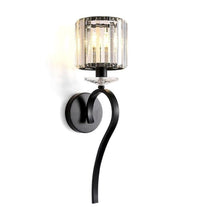 Applique Da Parete Nero Attacco E14 Lampada Muro Paralume In Vetro Metallo E36-1