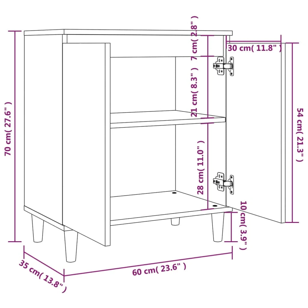Buffet credenza cassettiera armadio mobile contenitore organizer per cucina soggiorno salotto 60 x 35 x 70 cm legno ingegnerizzato marrone 02_0030985