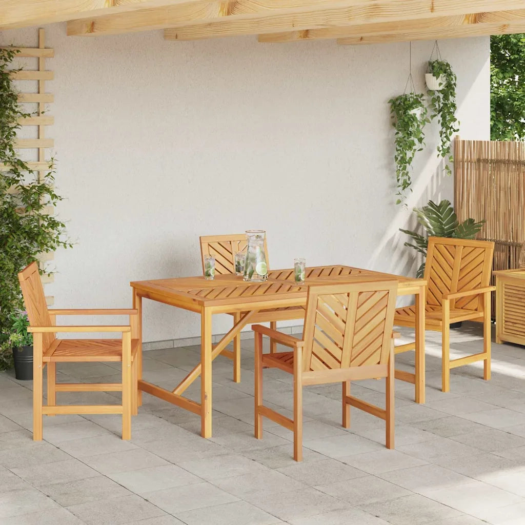 Set da Pranzo per Giardino 5 pcs Marrone 3154106