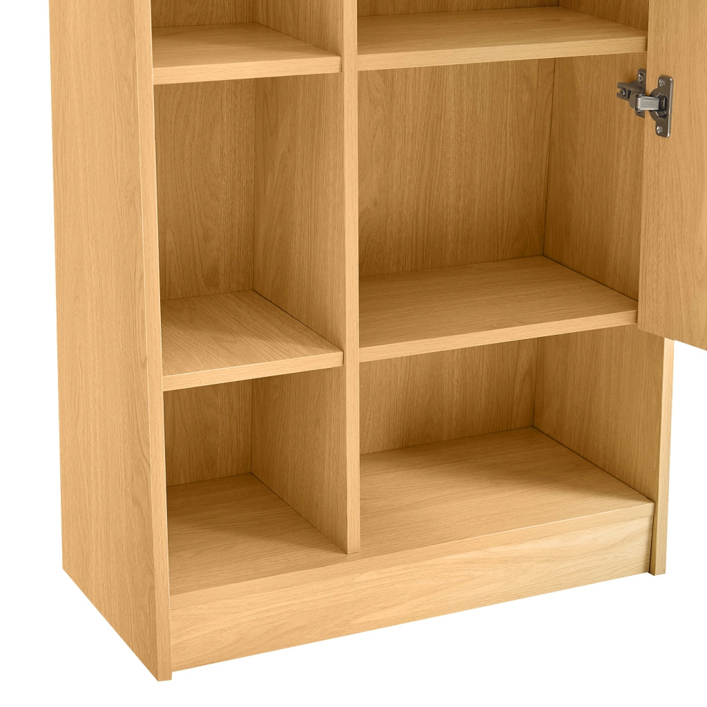 ARMADIO ALTO CON SPECCHIO 165x60x28 cm MDF Naturale