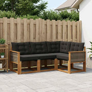 Set di divani da esterno 4 pz Naturale e Nero 3381916
