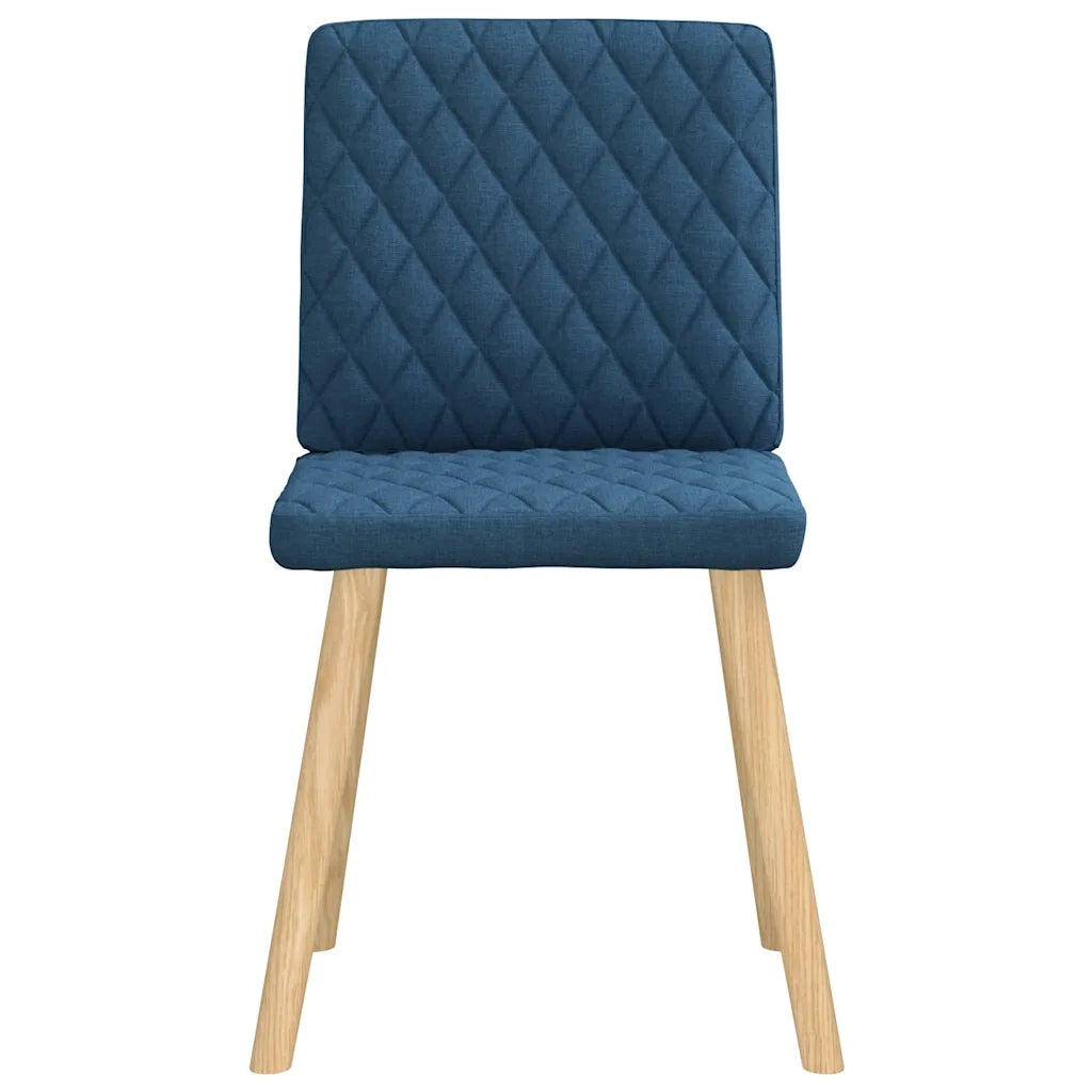 Sedie da Pranzo 4 pz Blu in Tessuto